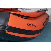 Лодка моторная килевая Kitt Boats 350 НДНД ФАЛЬШБОРТ оранжево-черный